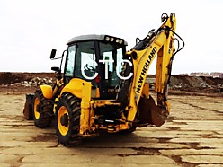 New Holland LB115:  Масса 9200 кг.    Глубина копания 4,6 м